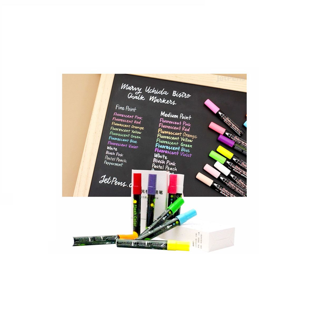 GENERICO - Plumones neón caja de 8 colores diferentes