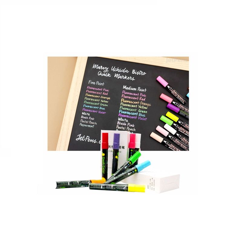 GENERICO - Plumones neón caja de 8 colores diferentes