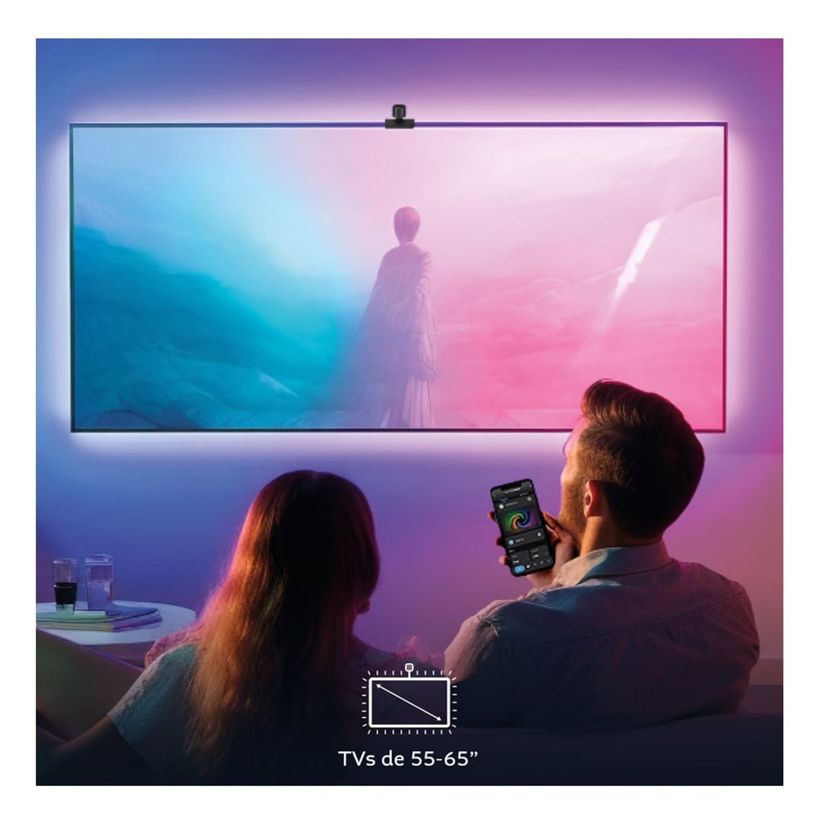 NEXXT SOLUTIONS - TIRA LED INTELIGENTE RGB PARA TV NEXXT NHB-S615