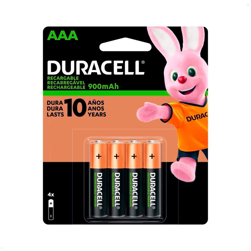 DURACELL - Pilas recargables Duracell Blister 4 und AAA Capacidad 900 mAh