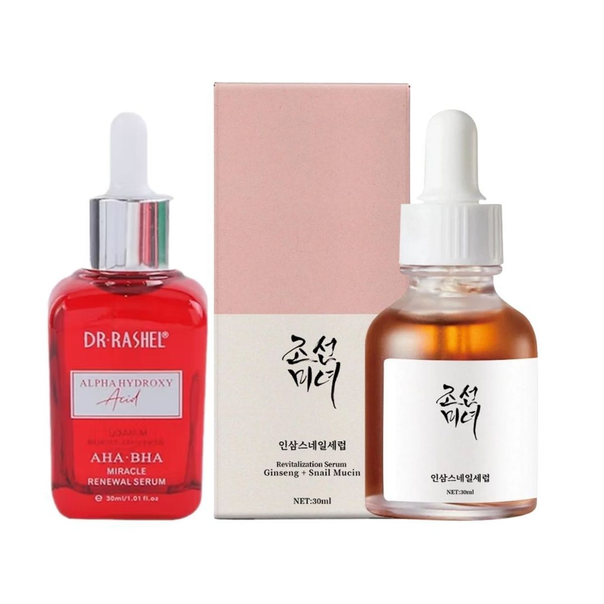 BEAUTY OF JOSEON - Serum Revitalizante Beaytu Of Joseon Ginseng+SnailMucin 30ml + Serum Facial Dr Rashel Alpha Hidroxy Acid 30Ml