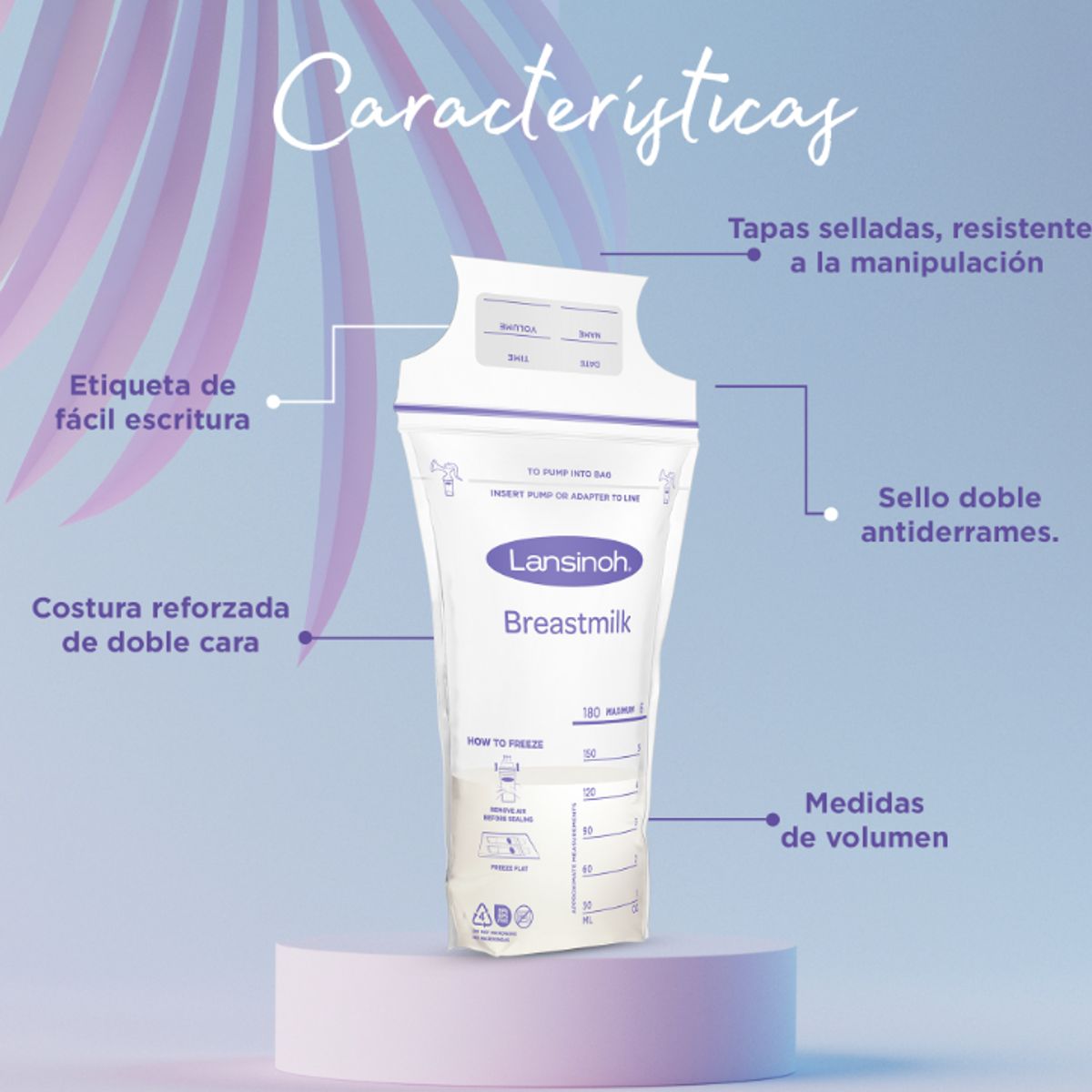 LANSINOH - Bolsas de almacenamiento de Leche Materna Lansinoh 25 unid