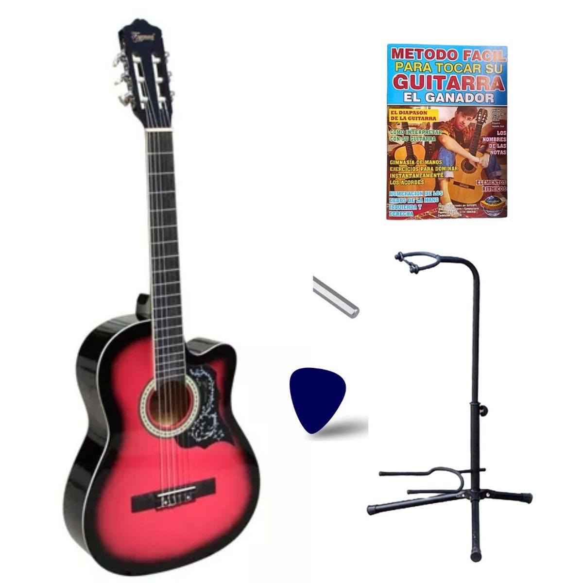 FREEMAN - Guitarra acústica FREEMAN-Rojo