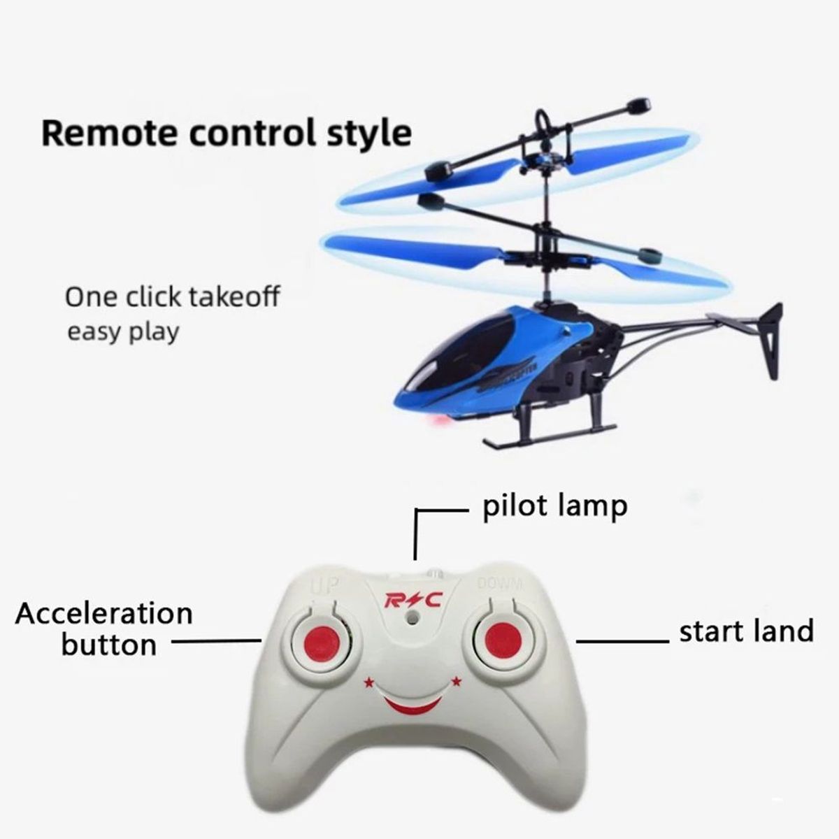 GENERICO - Helicóptero Control Remoto RC Mini Dron Día del Niño Genieka