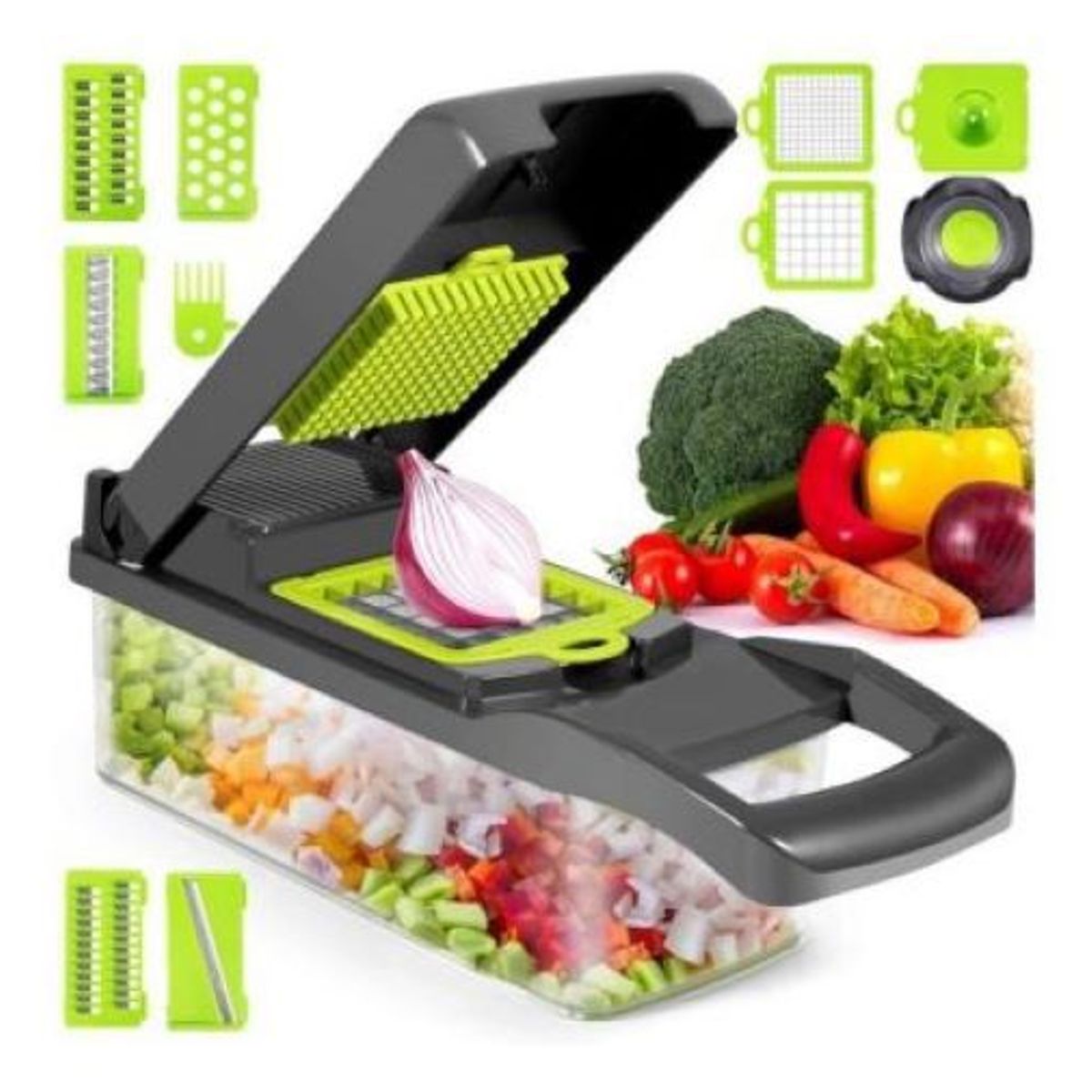 GENERICO - Cortador Rallador De Frutas Picador Verduras Manual Cocina