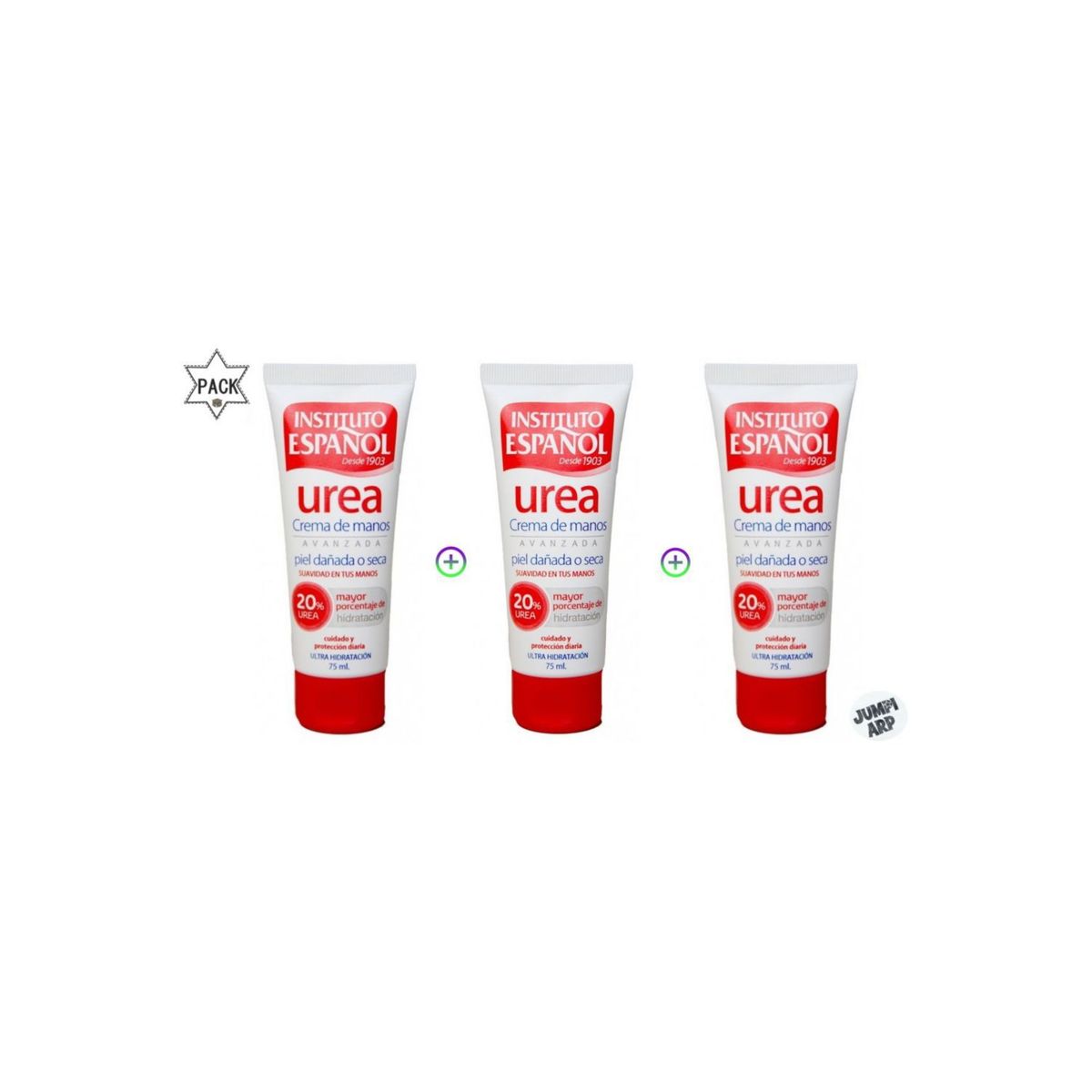 INSTITUTO ESPANOL - Pack 3 Unidades Crema Reparadora Avanzada Instituto Español Urea 20% 75ml