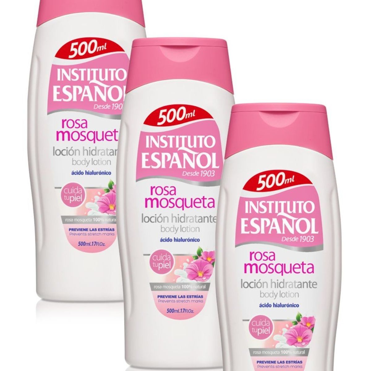 INSTITUTO ESPANOL - Pack 3 Unidades Instituto Español Locion Hidratante Rosa Mosqueta