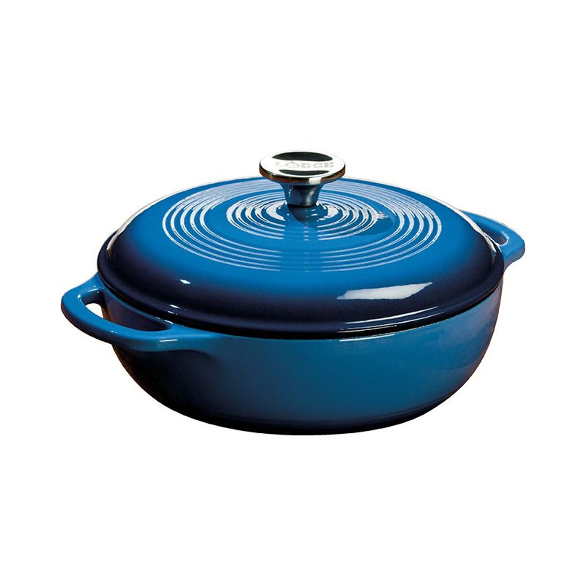 Olla de hierro fundido esmaltada Azul de 2.8 L, marca LODGE - Foto Principal