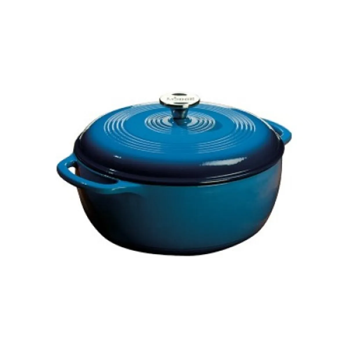 LODGE - Olla de hierro fundido esmaltada Azul de 5.7 L