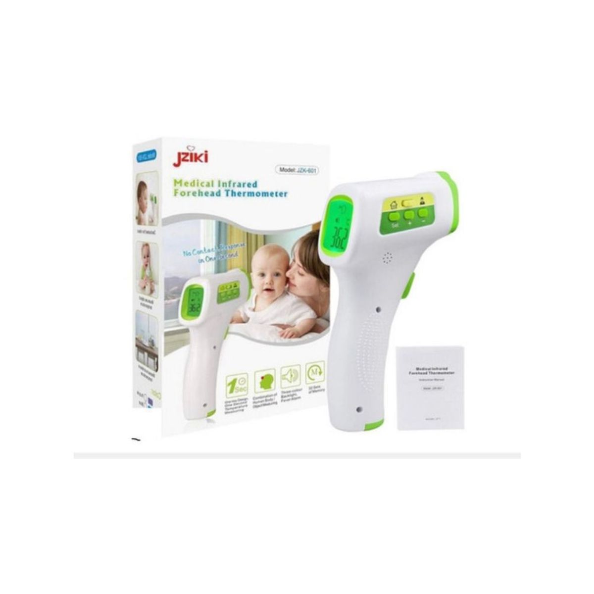 GENERICO - Termómetro de frente sin contacto Jziki JZK-601