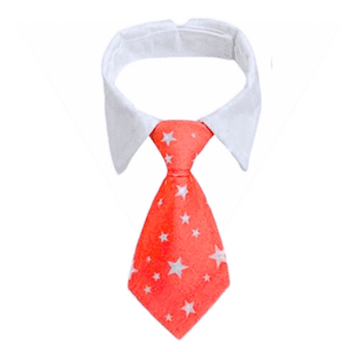 GENERICO - CORBATA CON CUELLO PARA MASCOTA CORAL ESTRELLAS