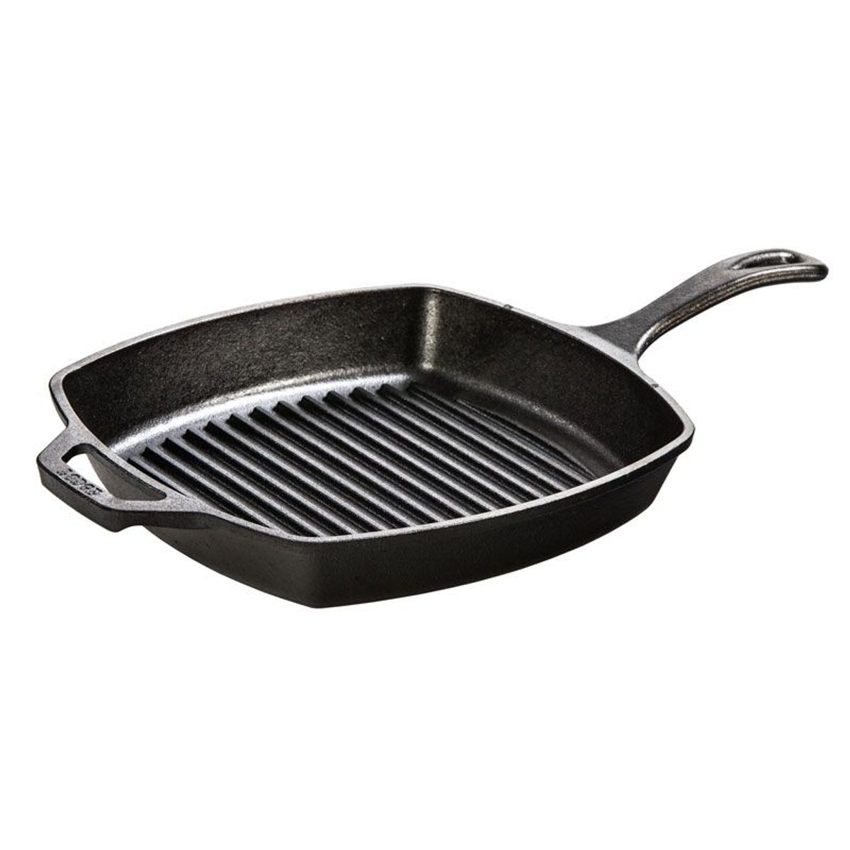 LODGE - Sartén grill cuadrada de hierro fundido de 27cm