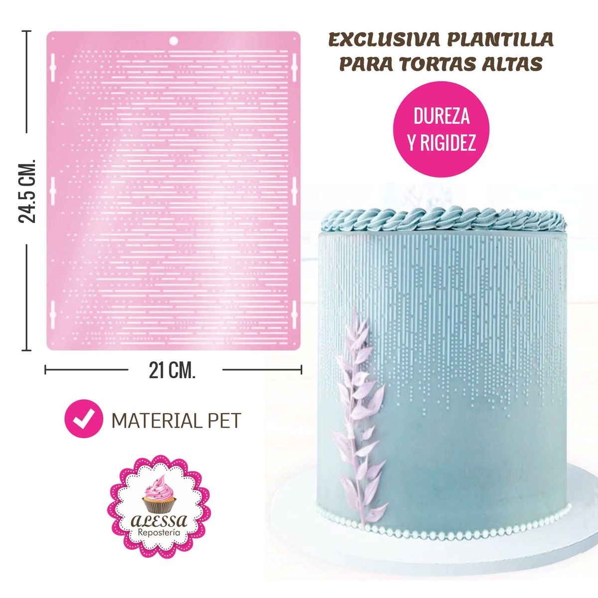 GENERICO - Plantilla Stencil Modelo Matrix para Reposteria
