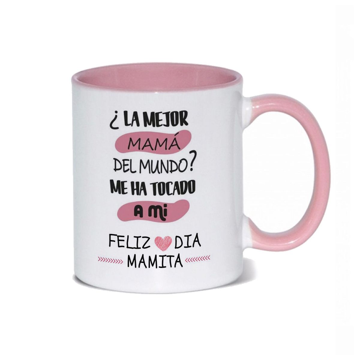 GENERICO - Taza Mug 11oz FELIZ DIA PARA LA MEJOR MAMA - BLANCO
