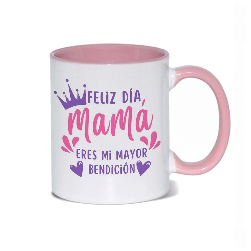 GENERICO - Taza Mug 11oz FELIZ DIA MAMA - ROSA