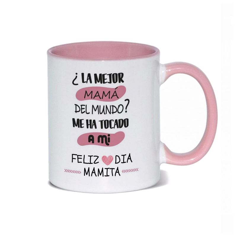 GENERICO - Taza Mug 11oz LA MEJOR MAMA DEL MUNDO - ROSA