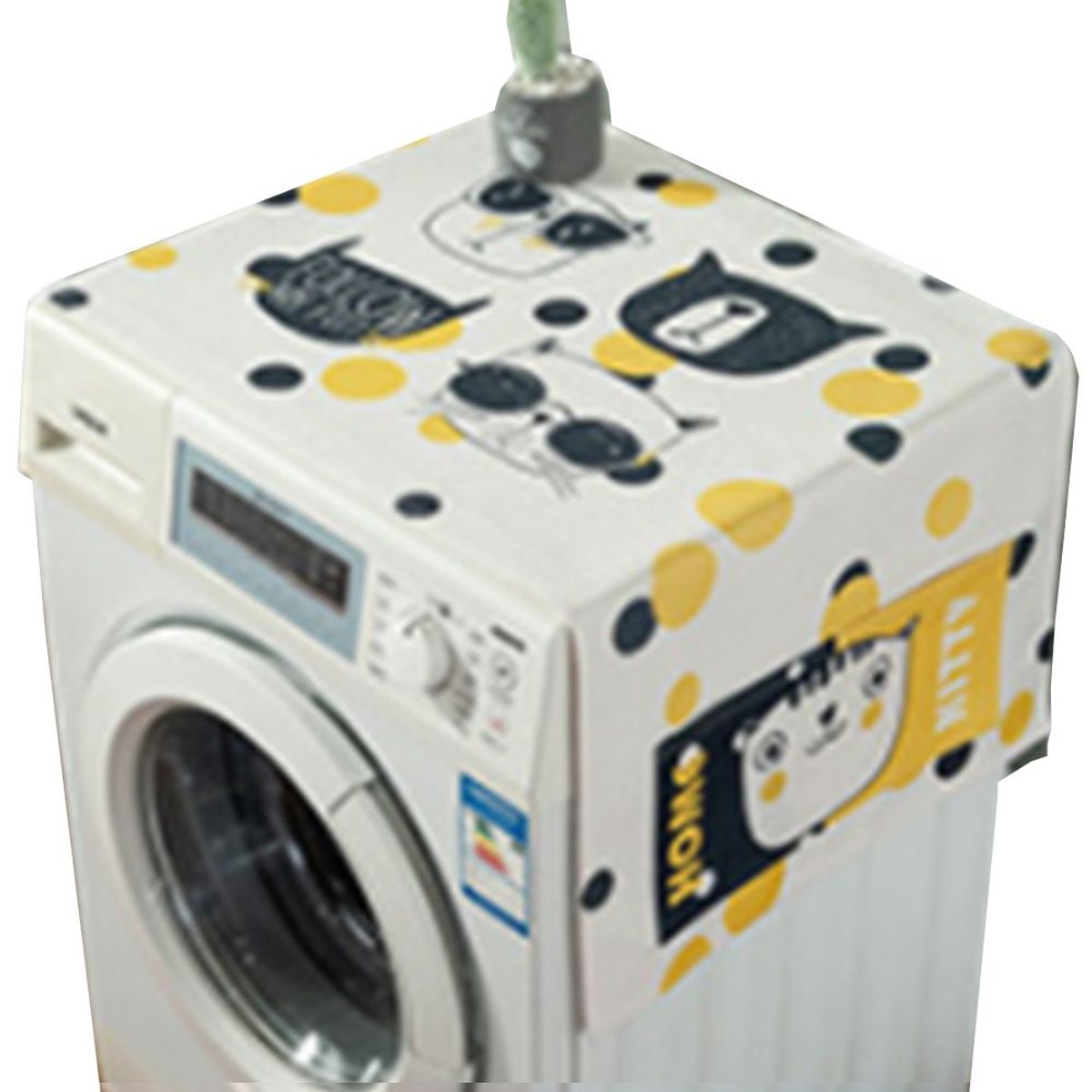 GENERICO - Cobertor funda de Lavadora - Gato Puntos