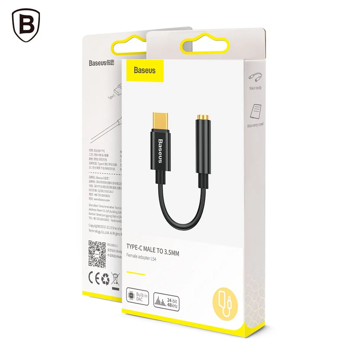 BASEUS - Adaptador de Audio Baseus Usb Tipo C a Jack 3.5 mm
