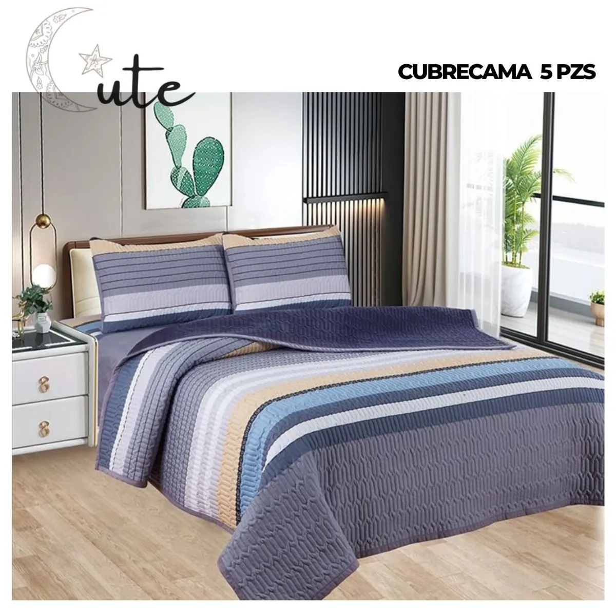 CASATEX - CUBRECAMA CASATEX CON PIEL DE ÁNGEL DE 2 PLAZAS