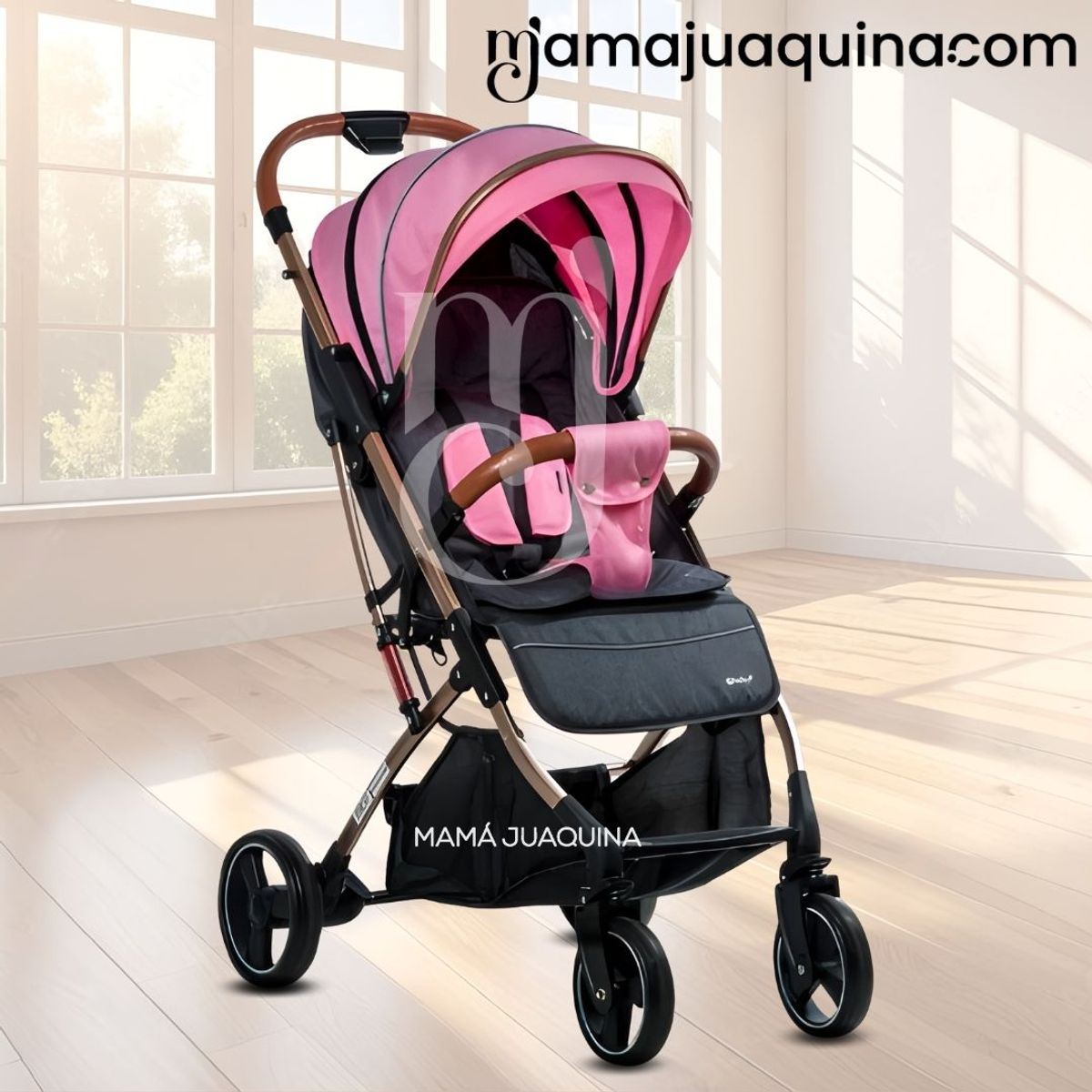 EBABY - Coche De Paseo Maleta «SUNNY GOLD» Dark Pink