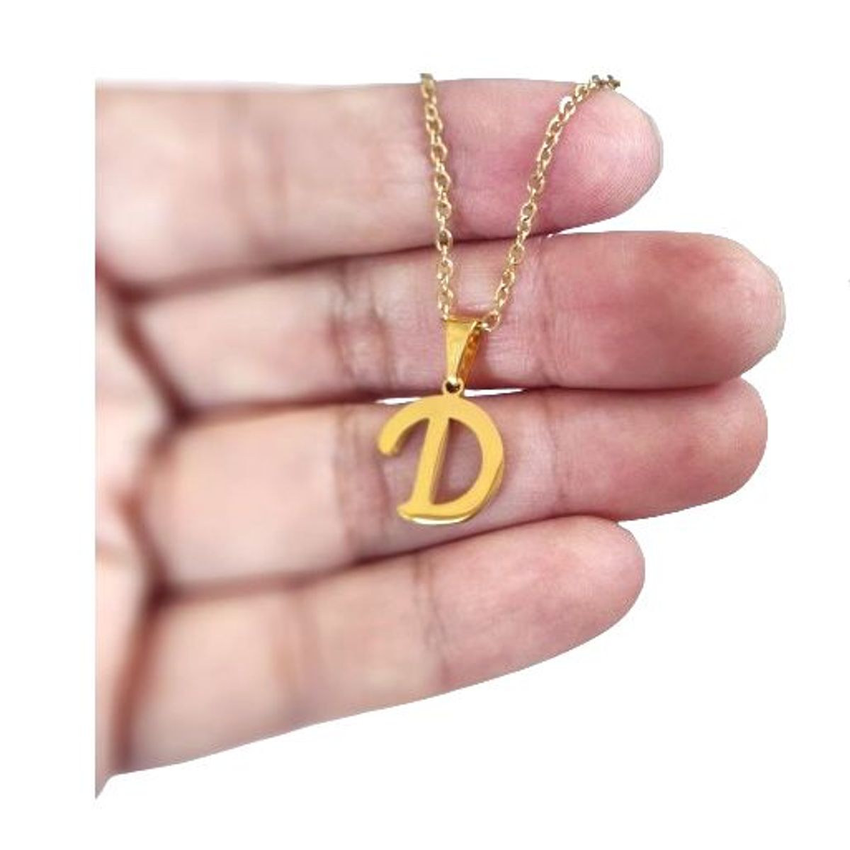 OEM - Collar Mujer Inicial Letra D Fino Acero Inoxidable x SAN VALENTIN