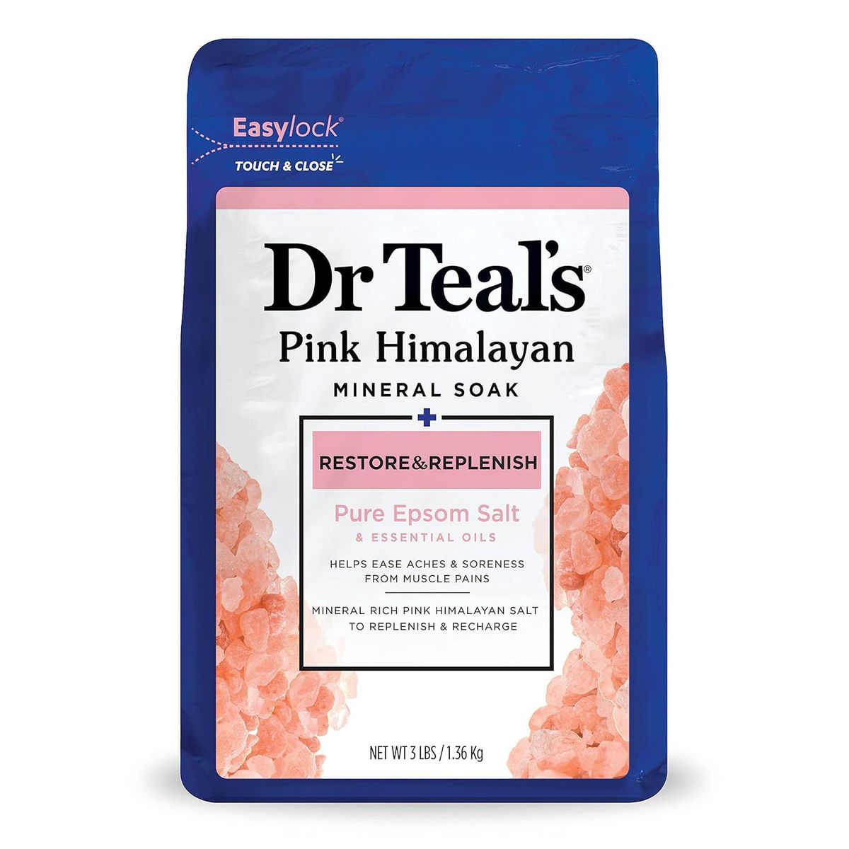 GENERICO - Dr Teal’s Solución para baño de sal mineral Rosa del Himalaya