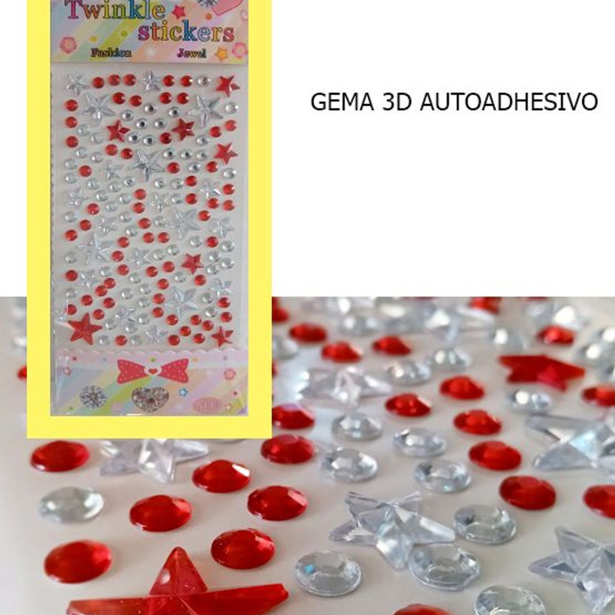GENERICO - Gema Sticker Para Decoracion Arete Autoadhesivo