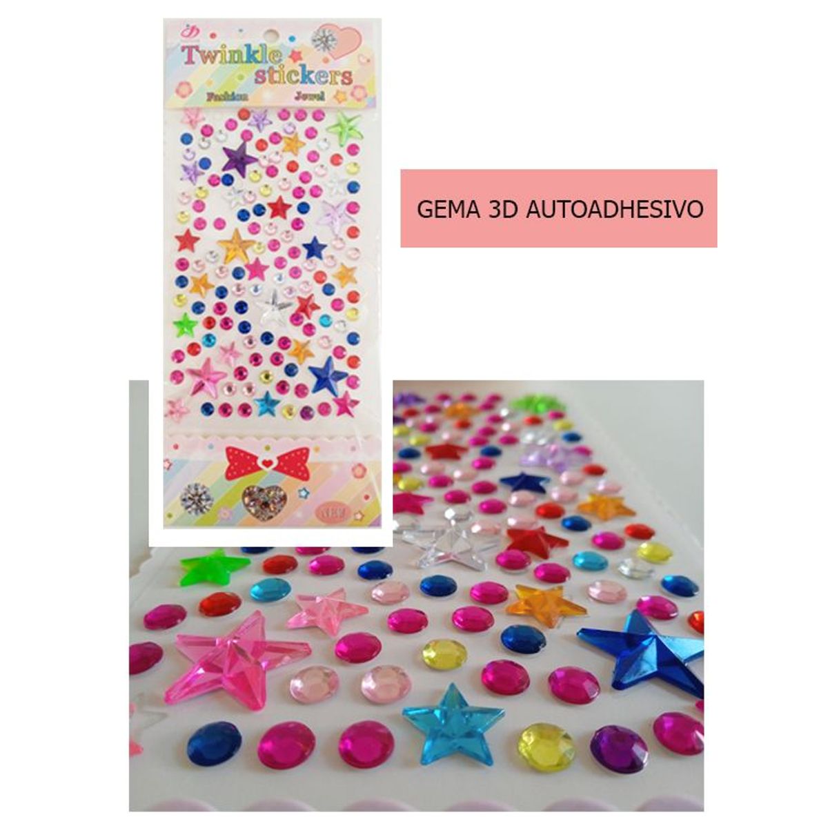 GENERICO - Gema Sticker Para Decoracion Arete Autoadhesivo