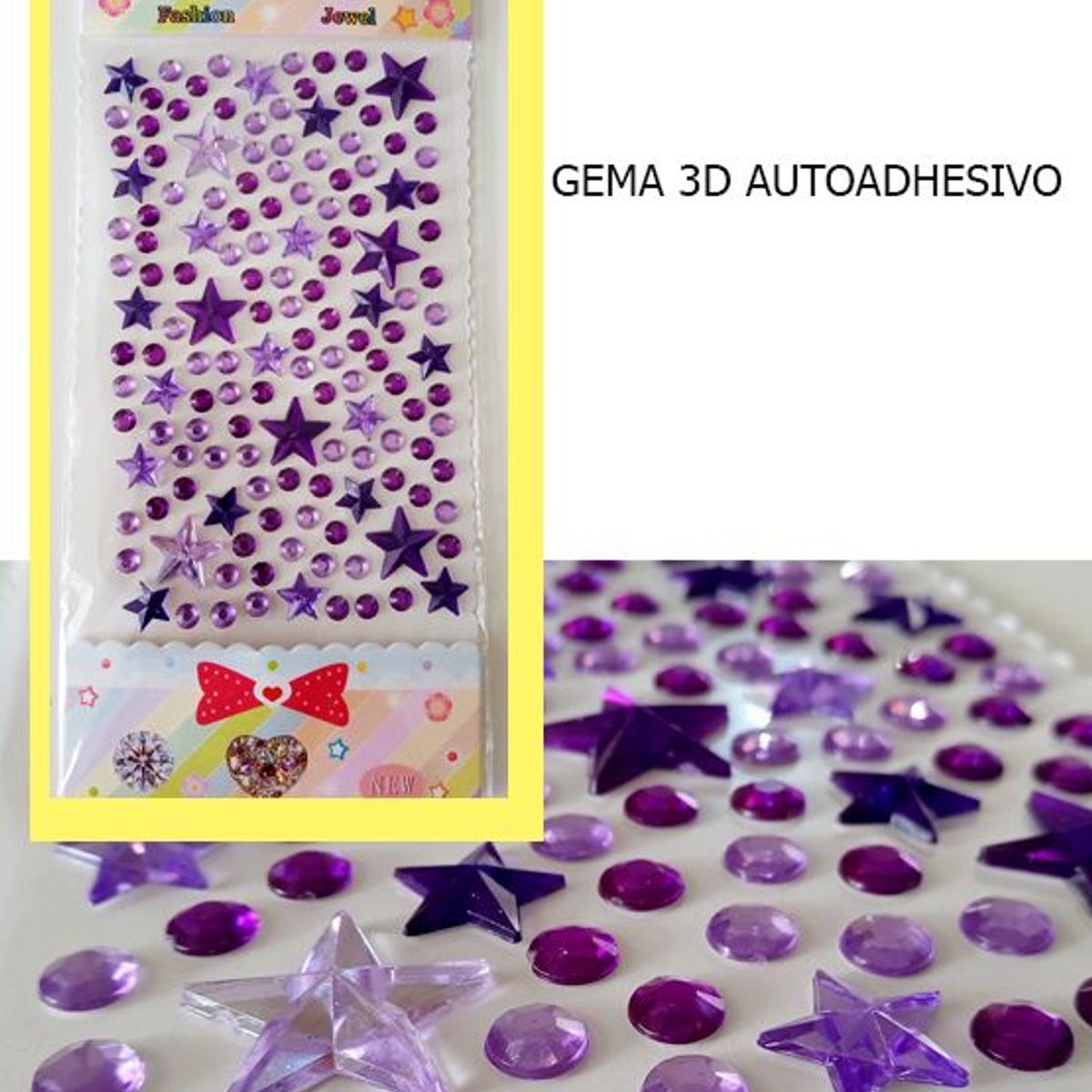 GENERICO - Gema Sticker Para Decoracion Arete Autoadhesivo