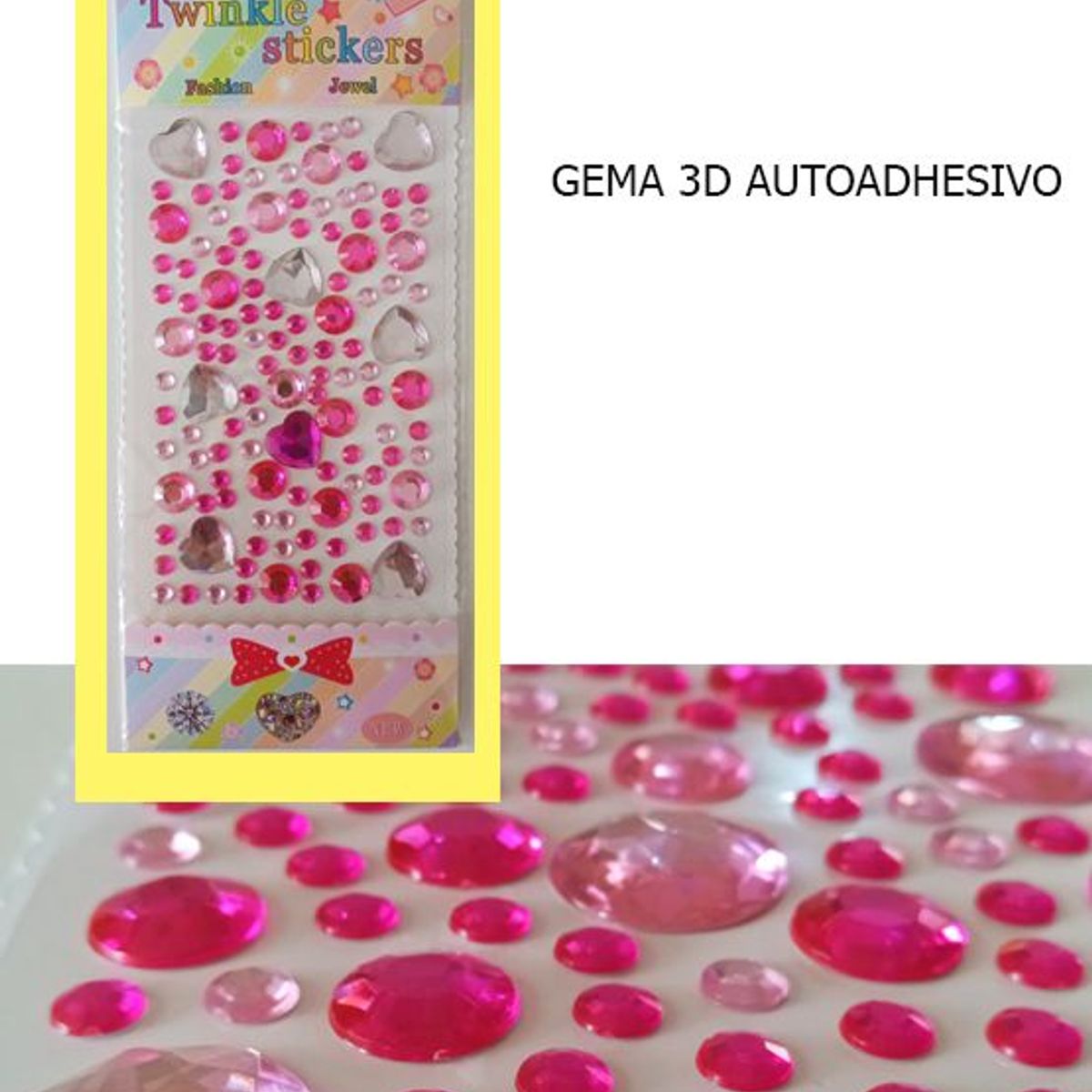 GENERICO - Gema Sticker Para Decoracion Arete Autoadhesivo