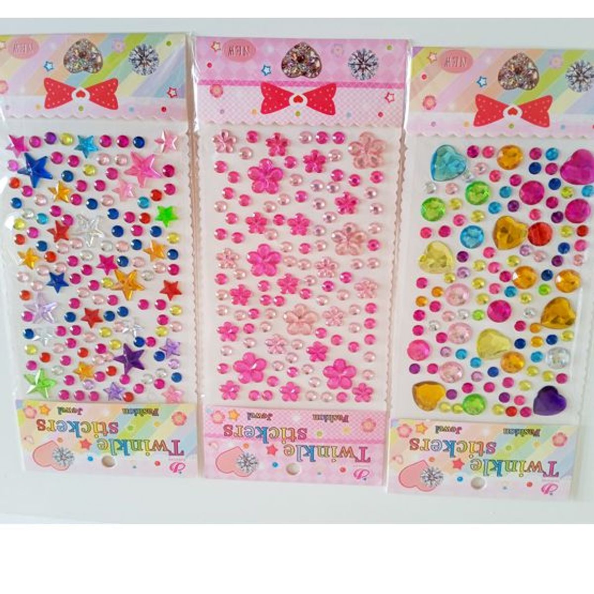 GENERICO - Gema Sticker Para Decoracion Arete Autoadhesivo SET X 3