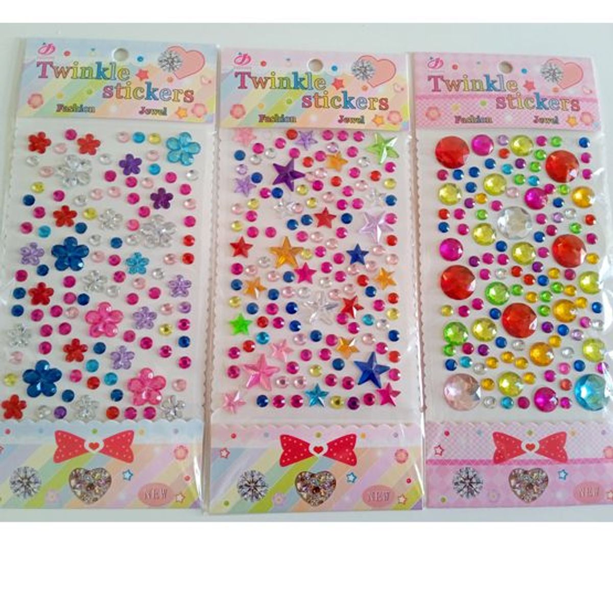 GENERICO - Gema Sticker Para Decoracion Arete Autoadhesivo SET X 3