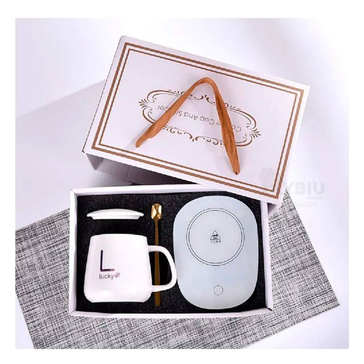 GENERICO - Taza con Calentador Electrico Blanco