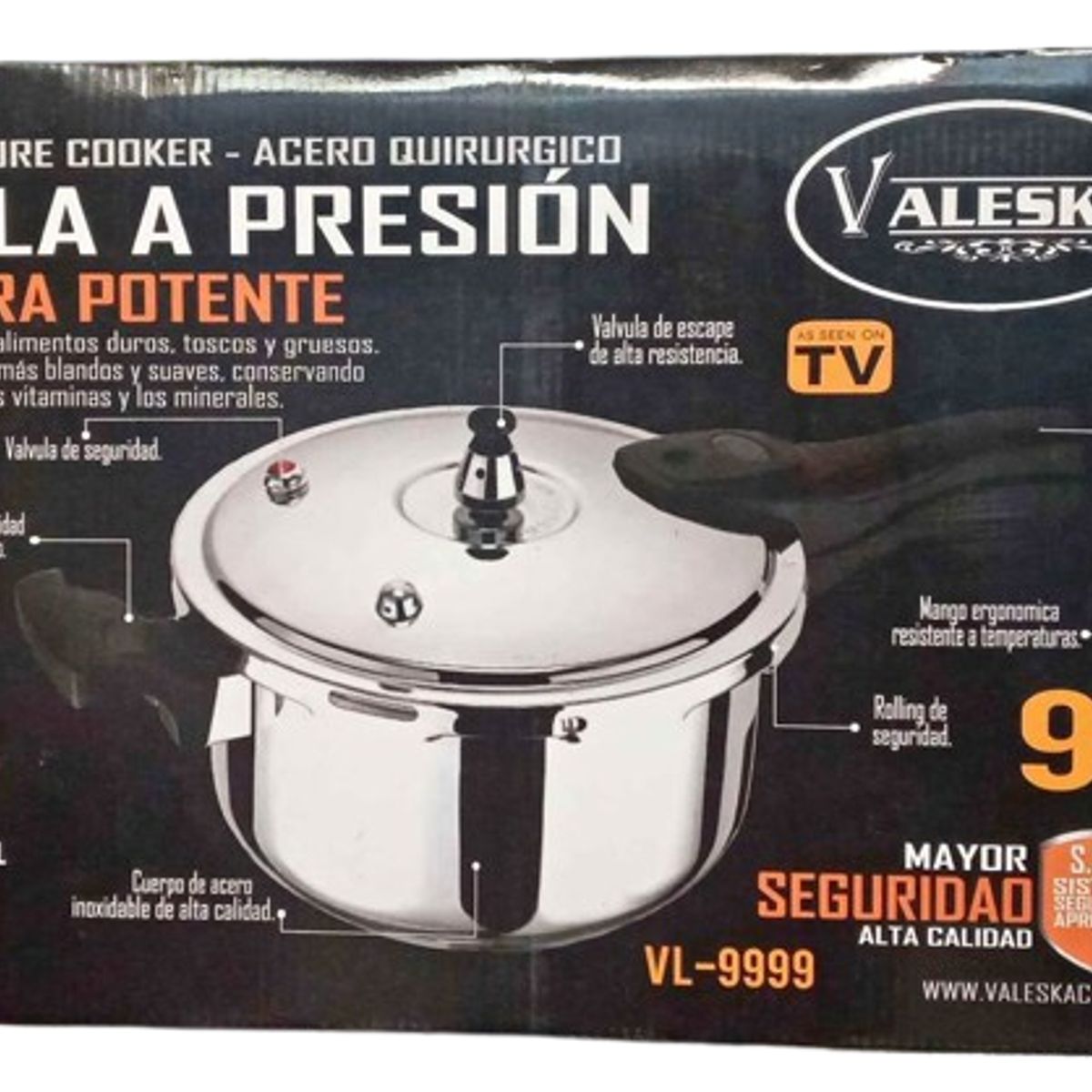 VALESKA - OLLA  A  PRESION ULTRA POTENTE 9 L. VALESKA