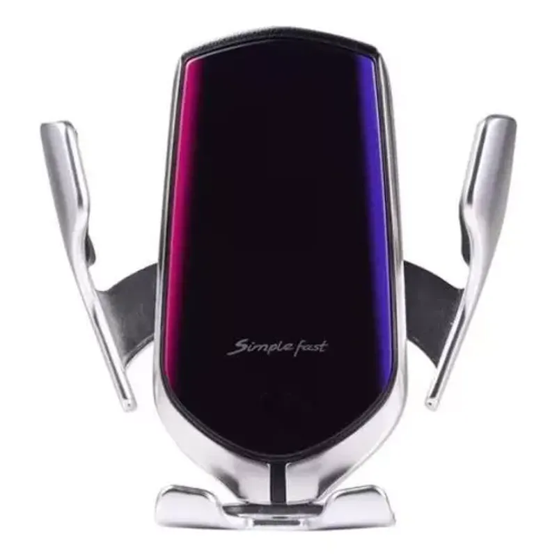 GENERICO - CARGADOR INALÁMBRICO PARA SMARTPHONE PLATEADO - MODELO PARA AUTO