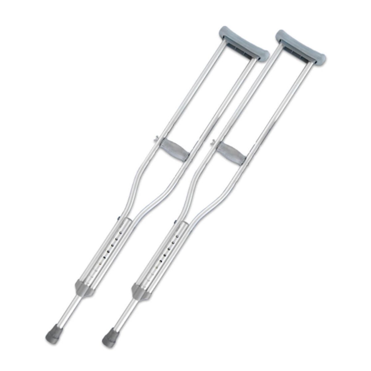 GENERICO - Muletas de Aluminio con Apoyo Axilar  Plomo Talla M