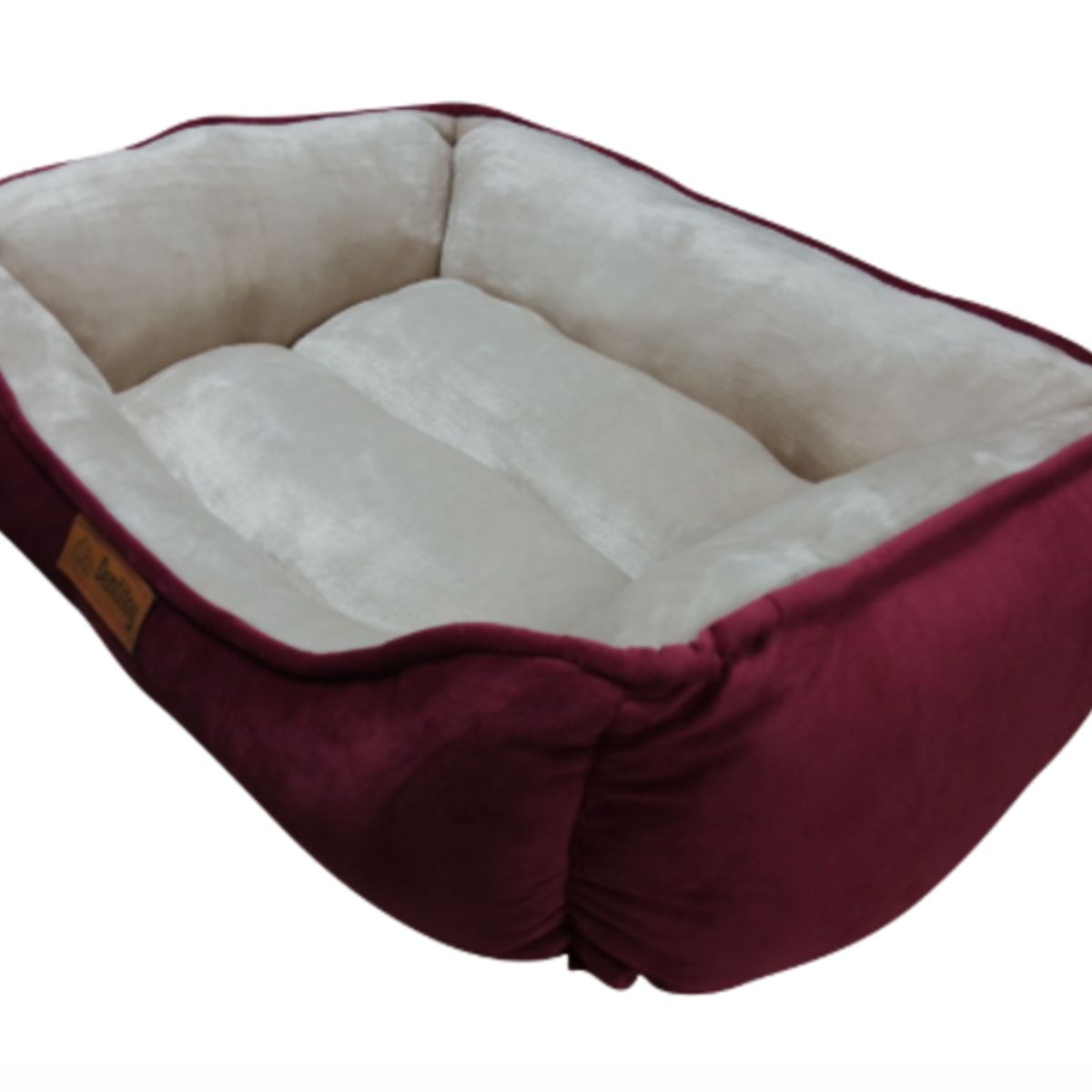 GENERICO - CAMA PARA PERRO PUFF EXTRA GRANDE COLOR VINO