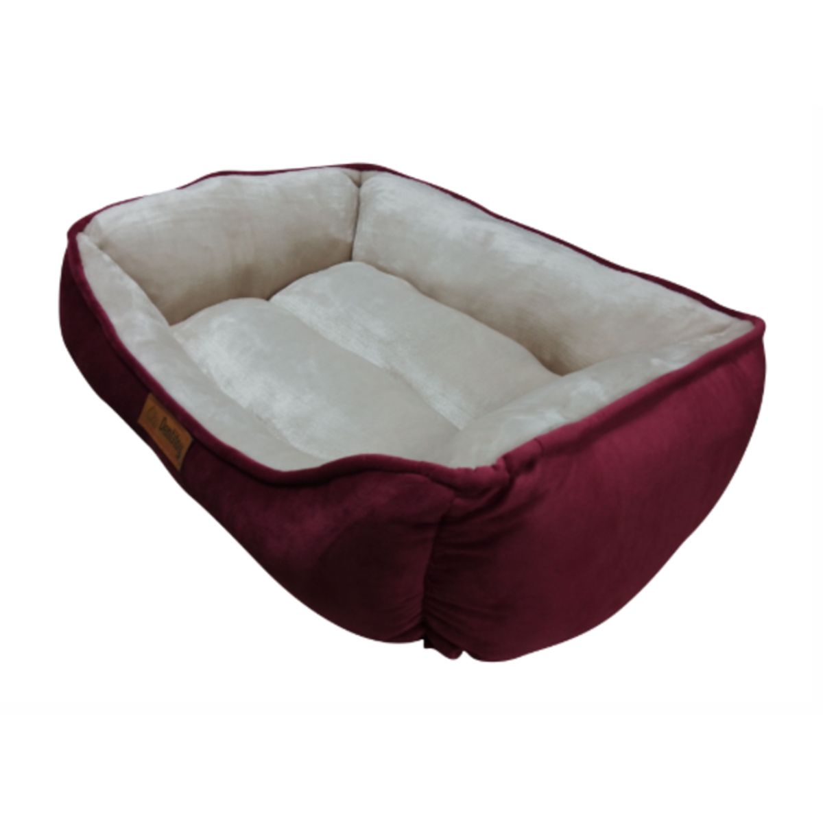GENERICO - CAMA PARA PERRO PUFF EXTRA GRANDE COLOR VINO