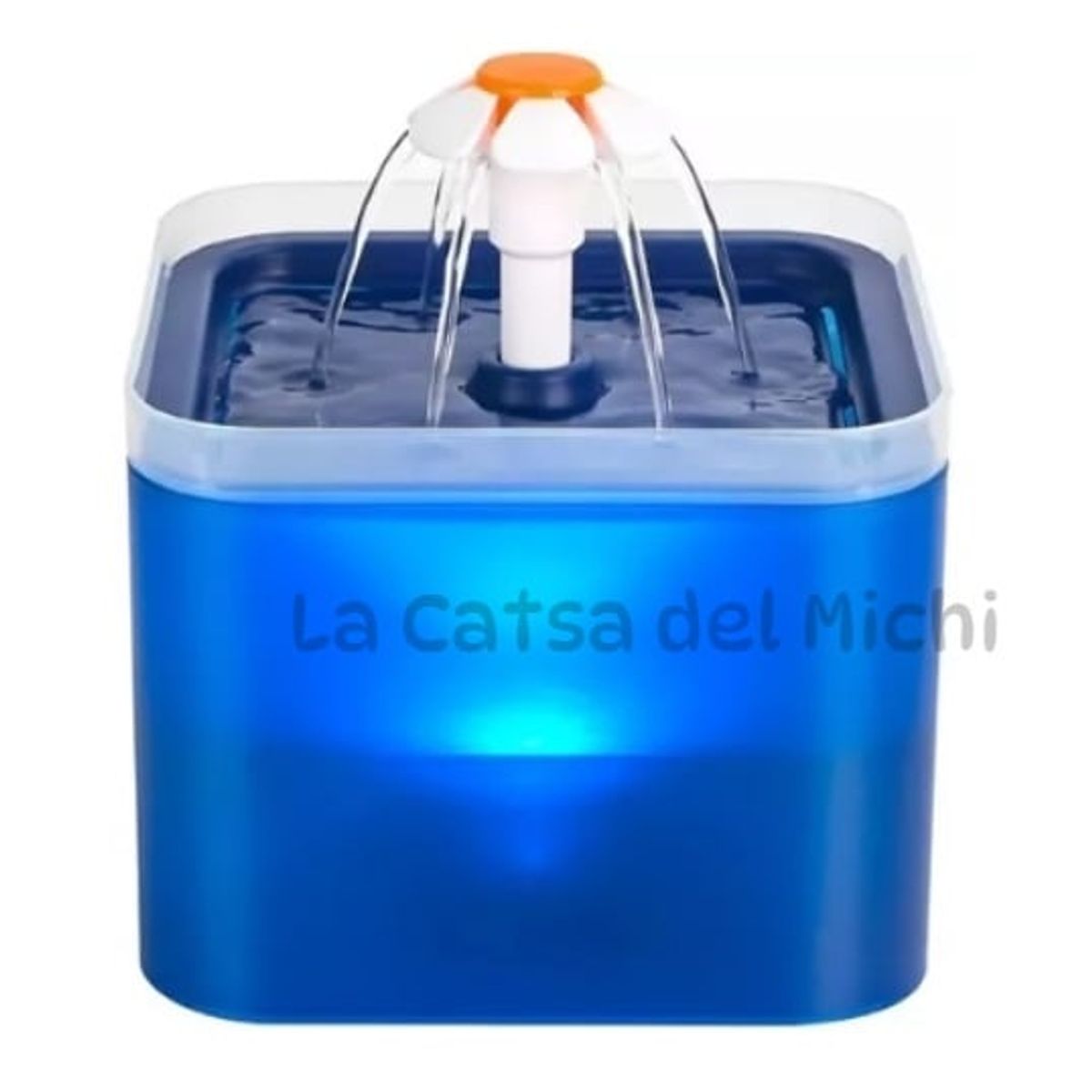 GENERICO - BEBEDERO DE AGUA FUENTE FORMA DE FLOR COLOR AZUL