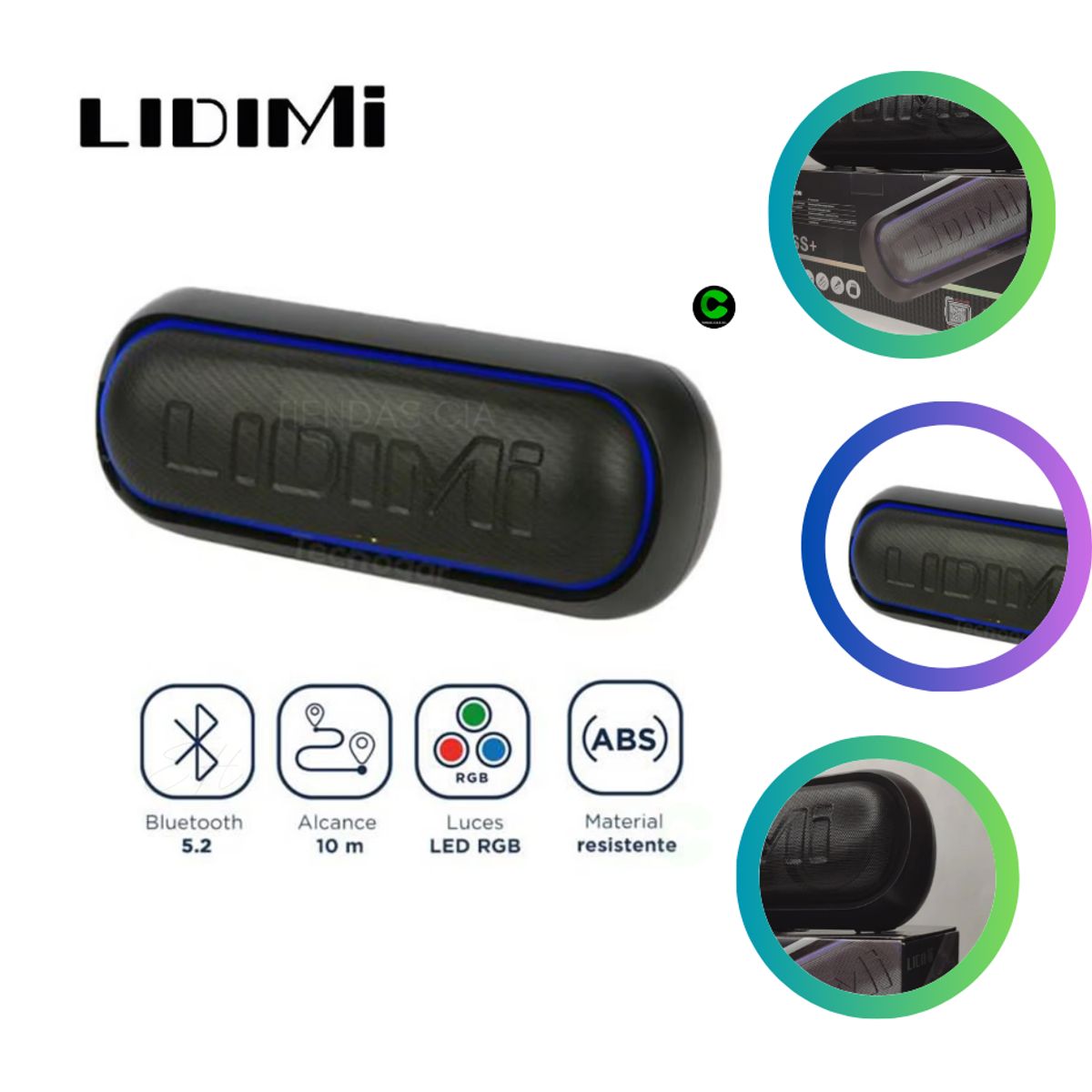 LIDIMI - Parlante Lidimi 44W con Luces LED D-S007AC