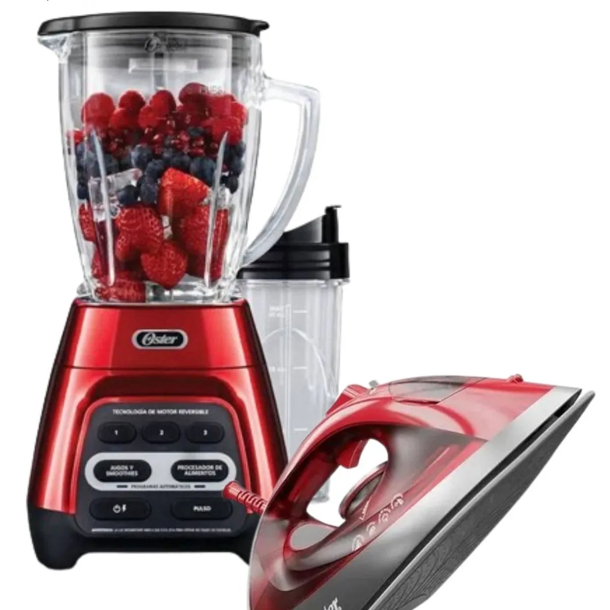 OSTER - Combo Oster Licuadora Blstpyg1310rbg + Plancha Gcstbs6051.