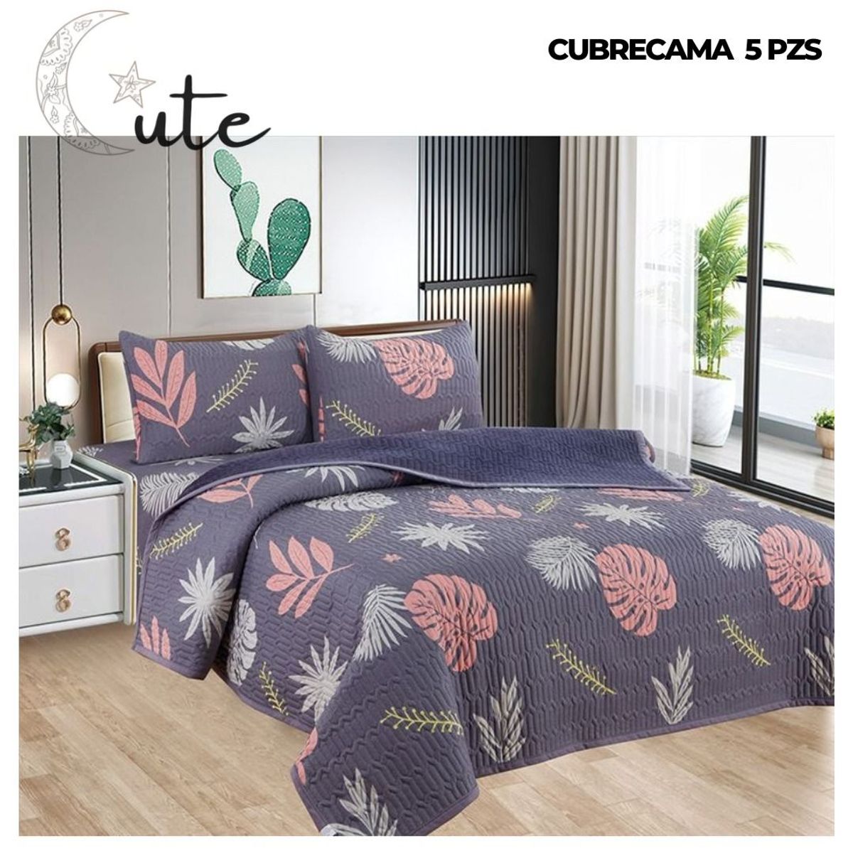 CASATEX - CUBRECAMA CASATEX CON PIEL DE ÁNGEL DE 2 PLAZAS