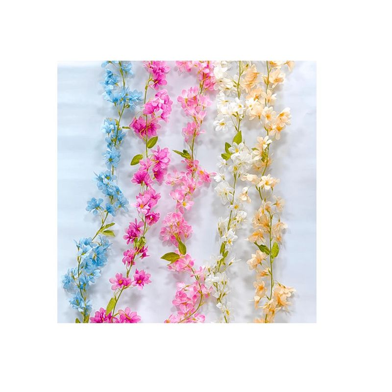 GENERICO - Pack De 3 Tiras De Guirnalda Artificial De Flores De Seda