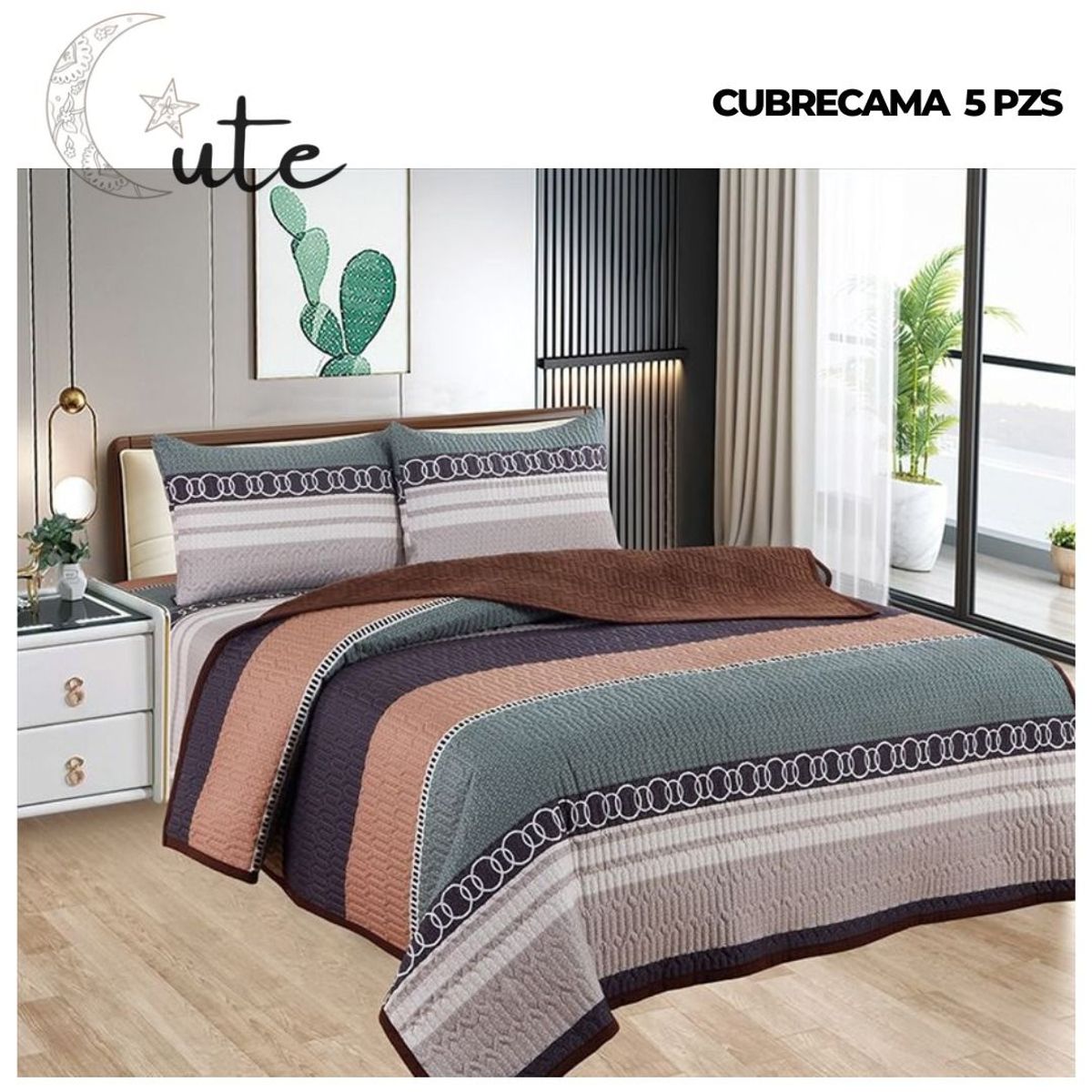 CASATEX - CUBRECAMA CASATEX CON PIEL DE ÁNGEL DE 2 PLAZAS