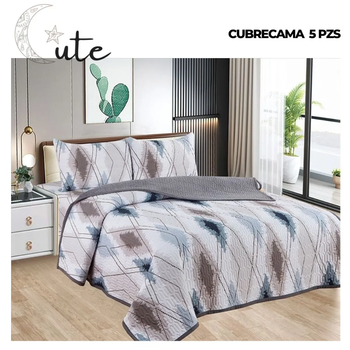 CASATEX - CUBRECAMA CASATEX CON PIEL DE ÁNGEL DE 2 PLAZAS