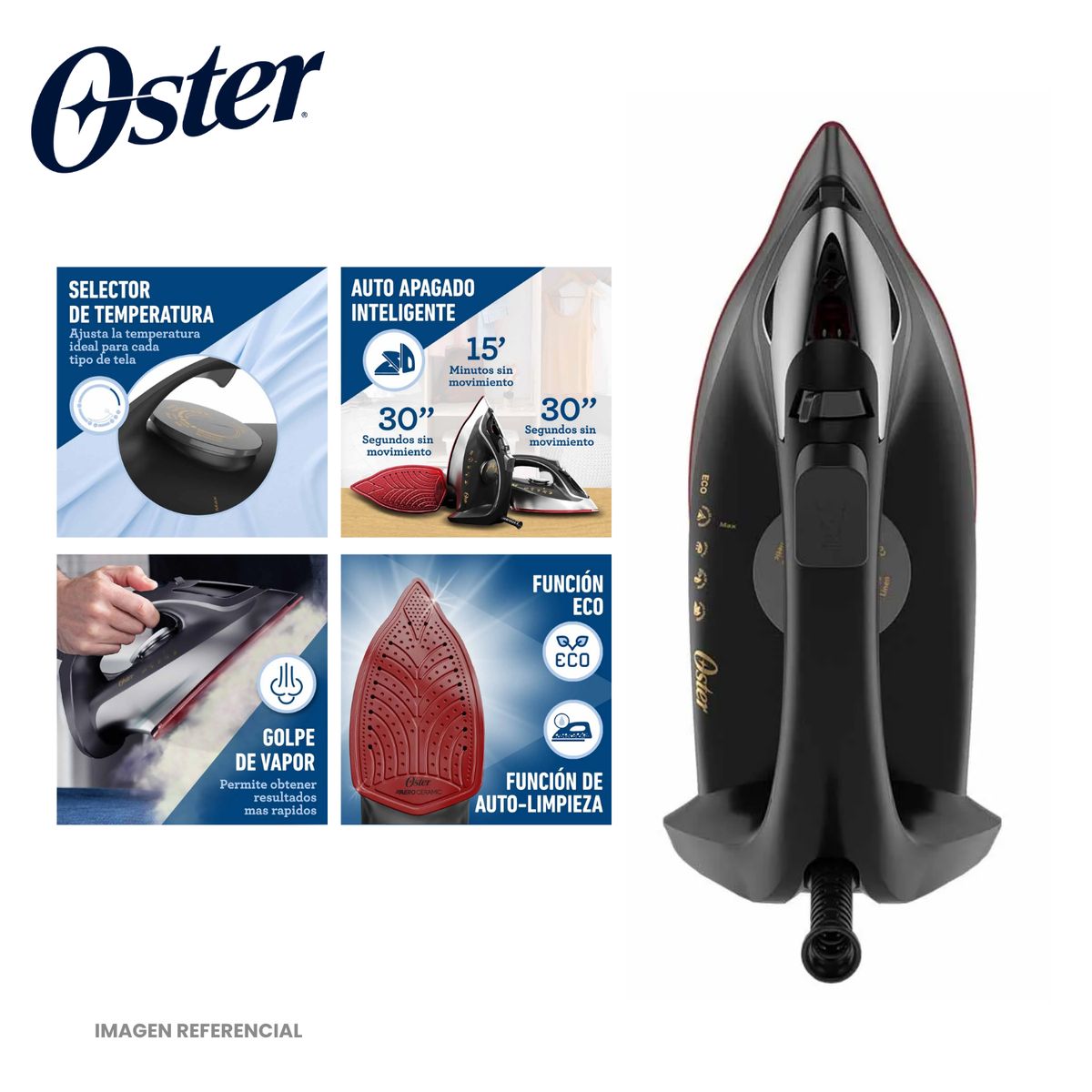 OSTER - Plancha de vapor Oster con tecnología aerocerámica GCSTAC6953