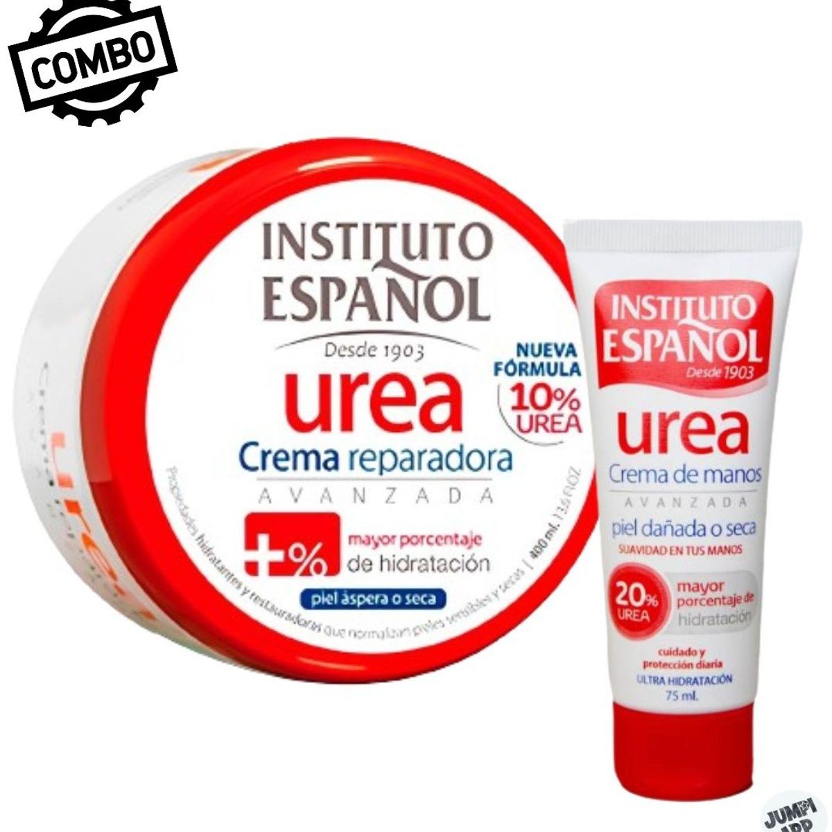 INSTITUTO ESPANOL - Combo Instituto Español Urea 10% Crema Reparadora 400ml+Urea 20% 75ml