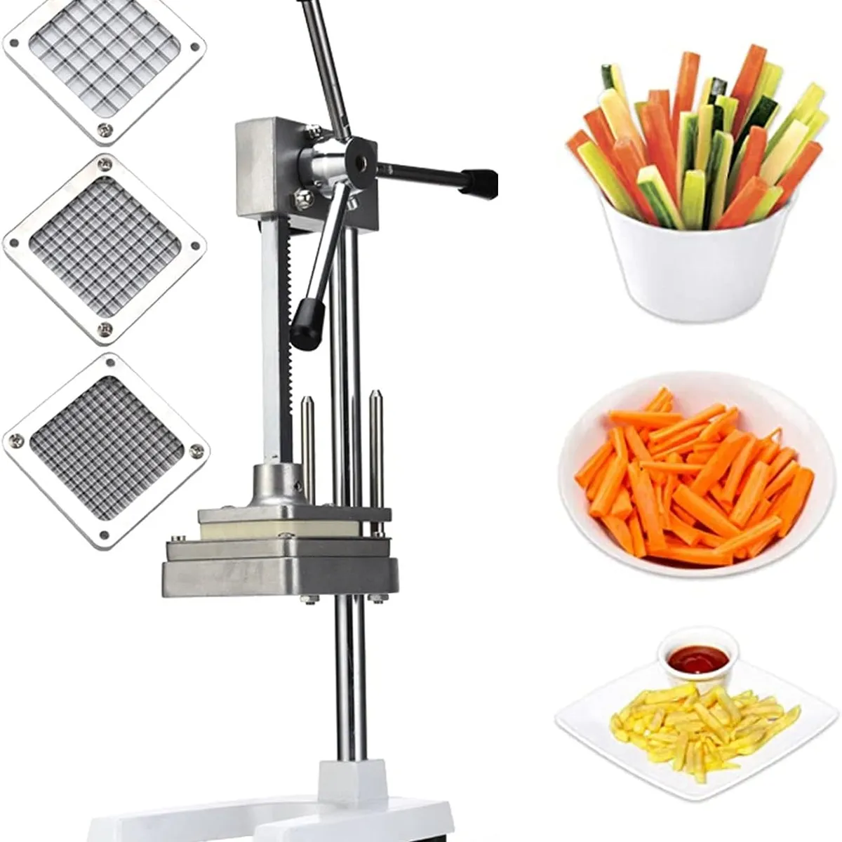 OEM - Cortadora Papa Picadora Profesional Polleria + 03 Cuchilla