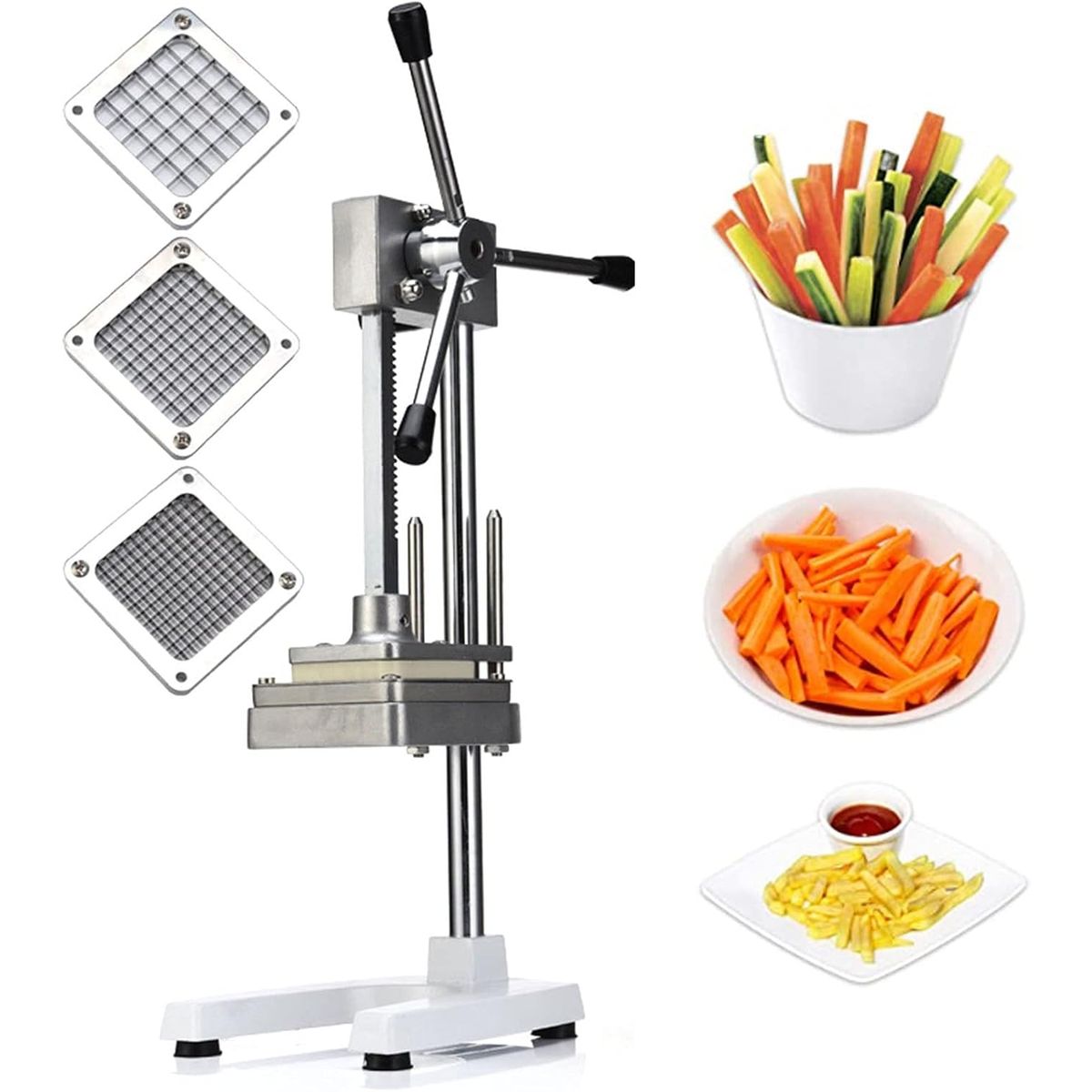 OEM - Cortadora Papa Picadora Profesional Polleria + 03 Cuchilla