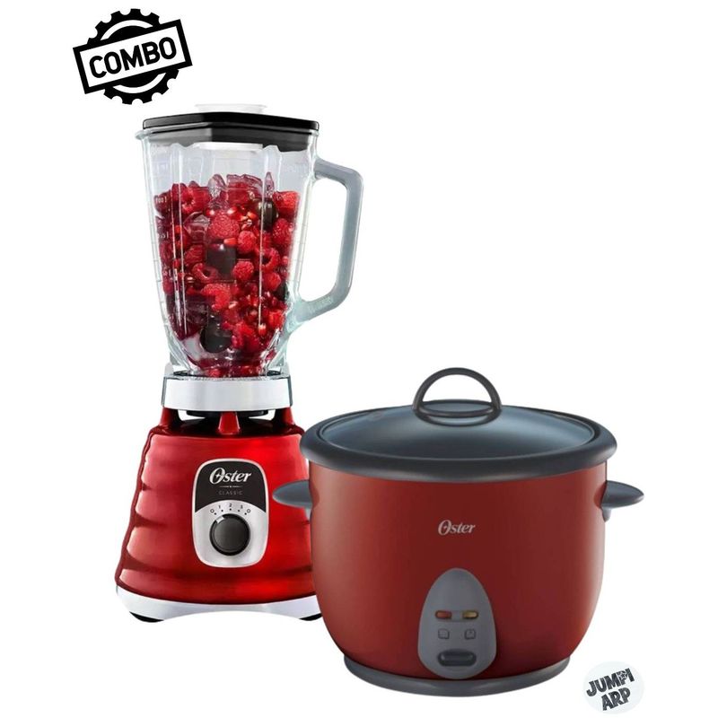 OSTER - Combo Oster Licuadora blst4126R  Olla Arrocera ckstrc1700r Rojo